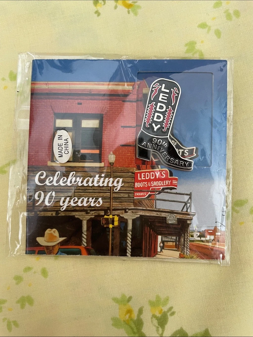 Leddy 90th anniversary boot pin
